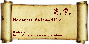 Morariu Valdemár névjegykártya